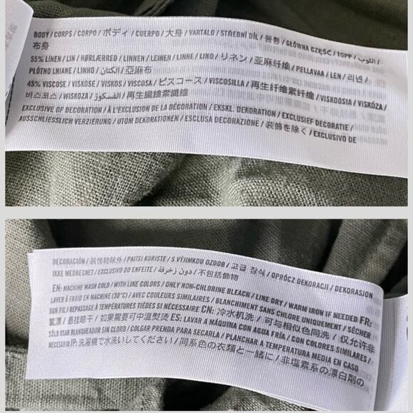 Abercrombie & Fitch Green Linen Blend Button Down Shirt Dress - 35043 - Picture 15 of 16